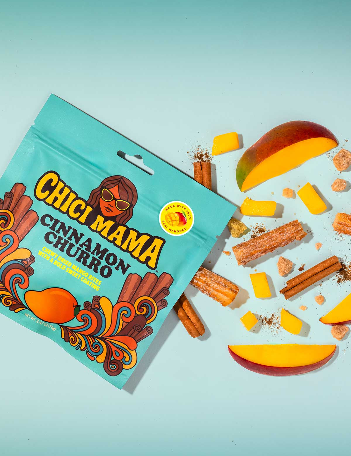 Cinnamon Churro Chewy Mango Bites | Chici Mama