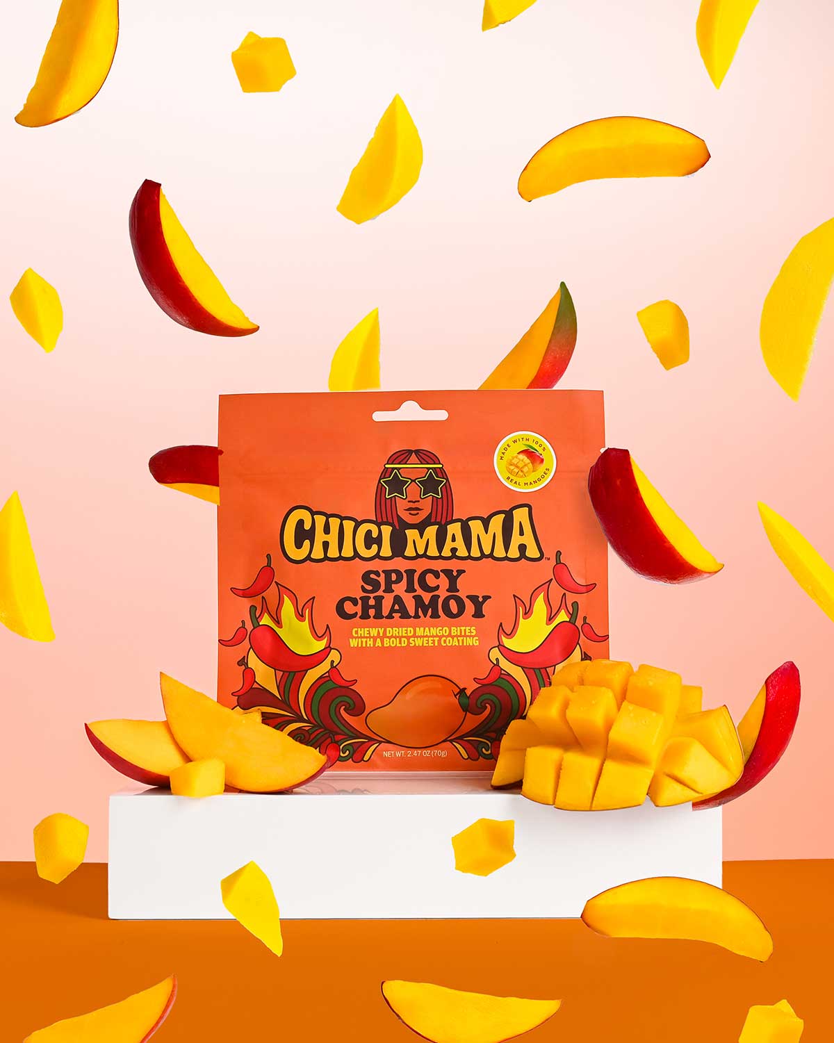 Spicy Chamoy Chewy Mango Bites | Chici Mama